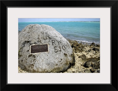 A memorial to prisoners of war on Wake Island