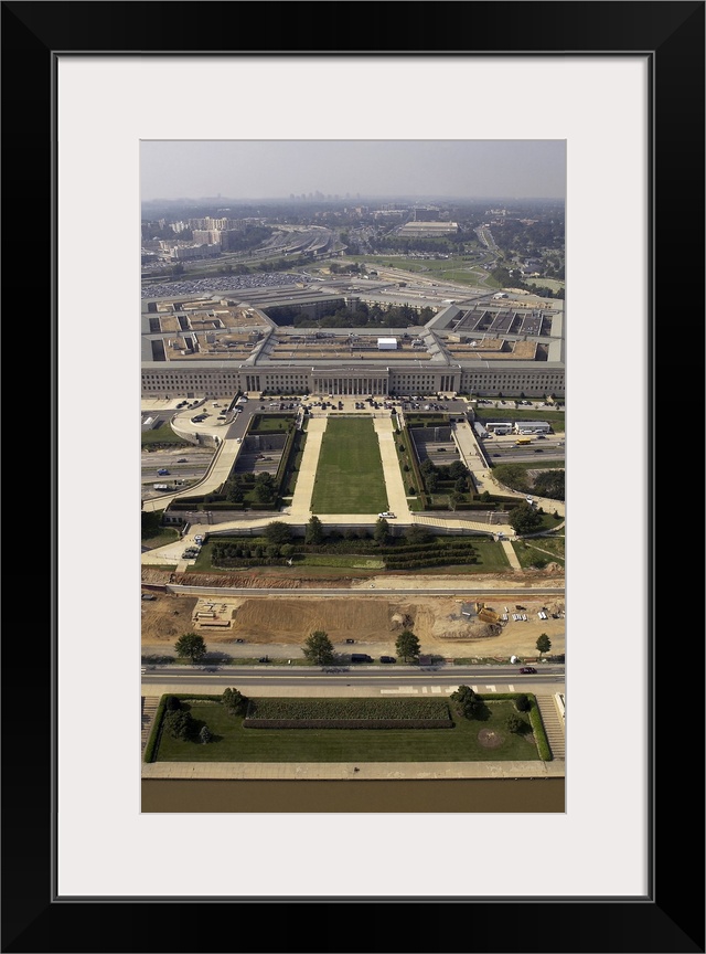 Aerial photograph of the Pentagon with the River Parade Field in Arlington Virginia