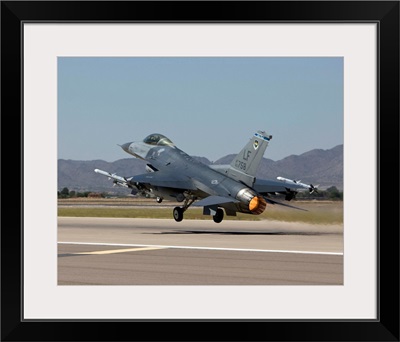 An F-16 Fighting Falcon takes off from Luke Air Force Base, Arizona