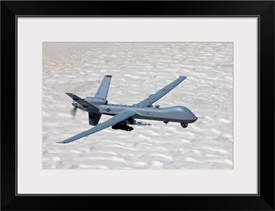 An MQ-9 Reaper flies a training mission over Southern New Mexico