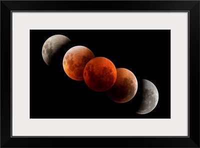 Composite image of lunar eclipse