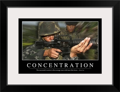 Concentration: Inspirational Quote and Motivational Poster