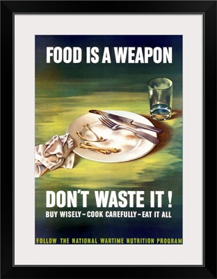 Digitally restored vector war propaganda poster. Don't waste it!