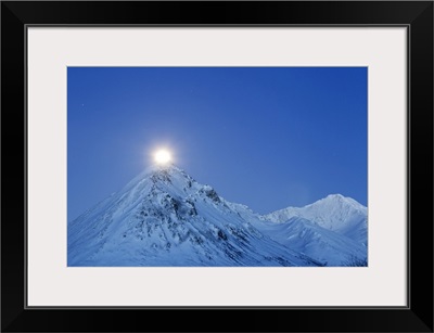 Full moon over Ogilvie Mountains, Canada