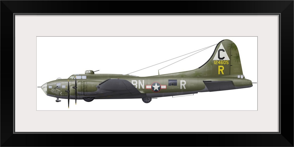Illustration of a Boeing B-17F Knockout Dropper aircraft.