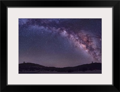 Milky Way rises the McDonald Observatory near Fort Davis, Texas