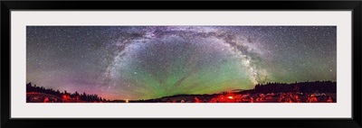 Panorama of Milky Way above the Table Mountain Star Party in Washington state