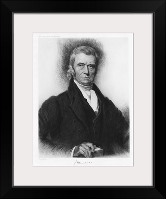 Portrait Of John Marshall, Who Was A Founding Father Of The United States Of America