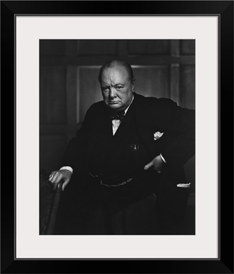 Portrait Of Sir Winston Churchill At The Canadian Parliament In December 1941