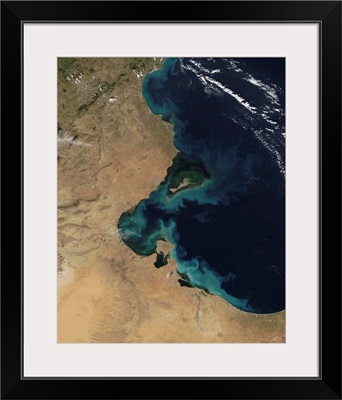 Resuspended sediment off the coast of Tunisia