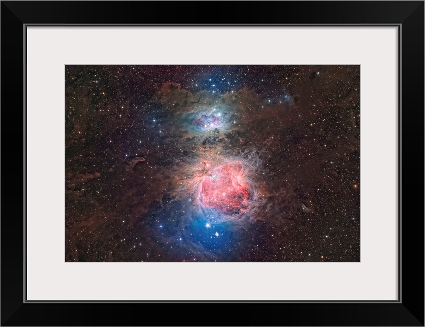 Running Man Nebula Messier 43, And Orion Nebula, Messier 42