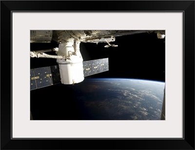SpaceX Dragon during its docking with the International Space Station