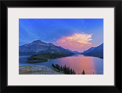 Sunset at Waterton Lakes National Park, Alberta, Canada