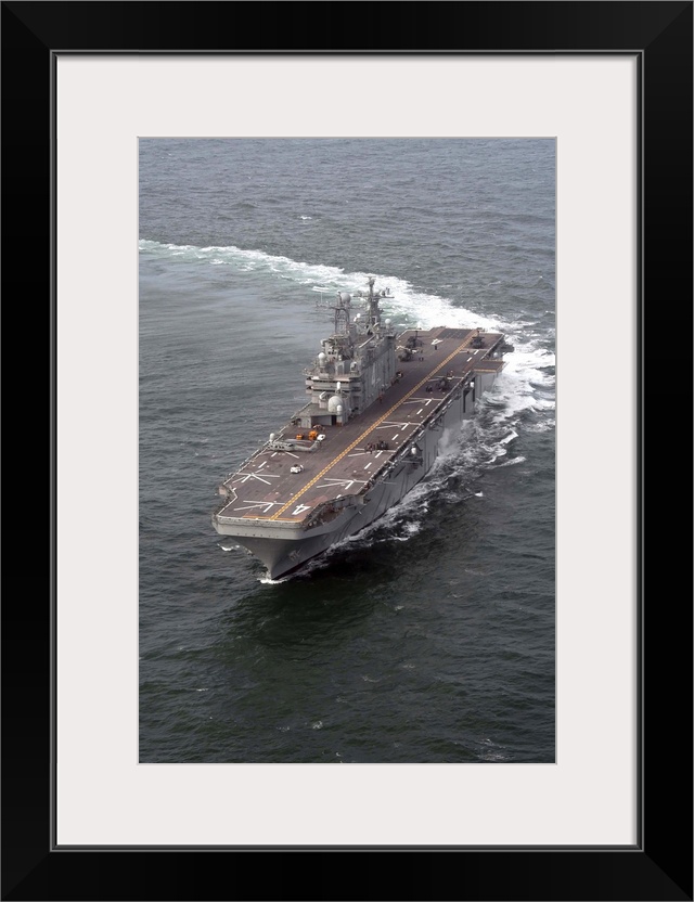 The amphibious assault ship USS Nassau.