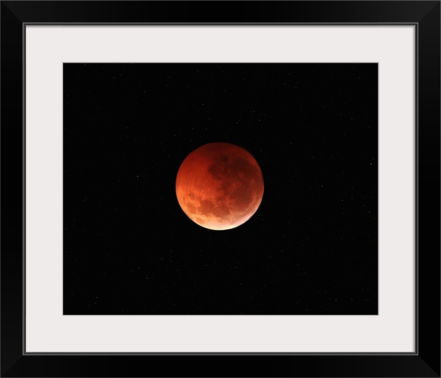 The totality phase of a lunar eclipse during the 2010 solstice.