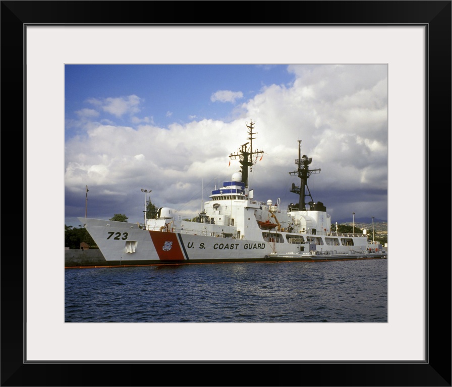 This horizontal photograph is a coast guard ship based out of Hawaii that first launched in 1968 and is named after the ei...