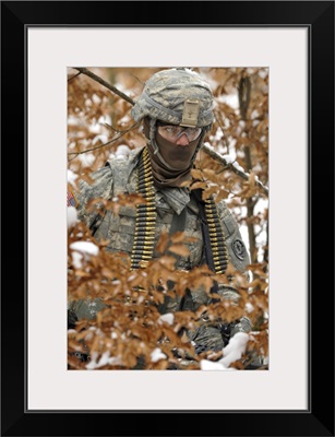 US Army Soldier Conducts A Dismounted Patrol