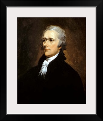 Vintage American History painting of Founding Father Alexander Hamilton
