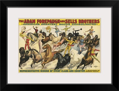 Vintage Poster Of The Adam Forepaugh And Sells Brothers Circus