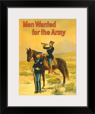 Vintage World War I poster featuring two soldiers