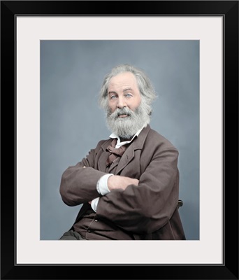 Walt Whitman portrait, American Civil War, 1861 -1865.