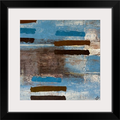 Blue Barred Abstract Square I