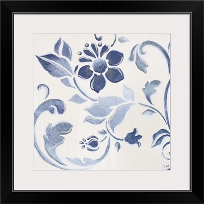 Blue Floral Shimmer II