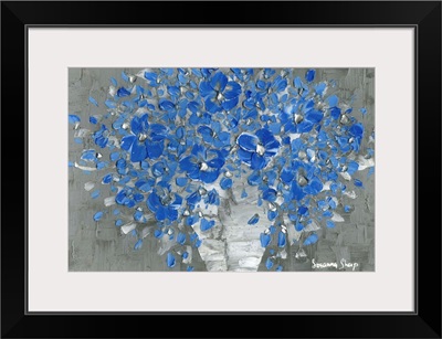 Blue Flowers Contempory Art