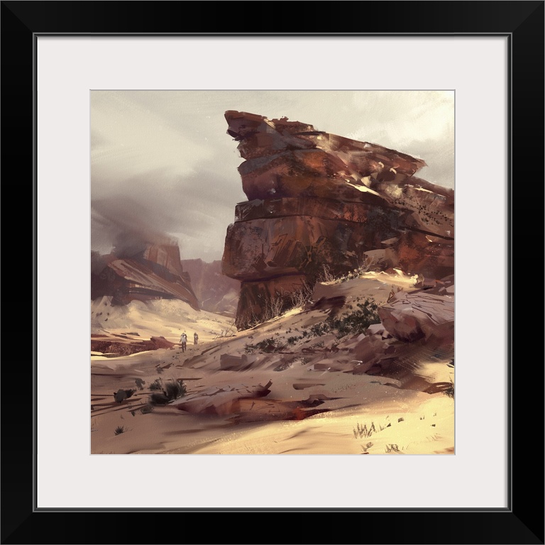 Painting of a desert evening.