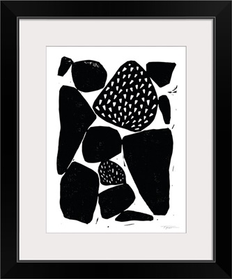 Organic Shapes With Patterns In Black