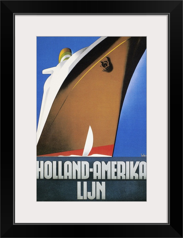 Poster by Wim ten Broek for Holland America Line, 1932.