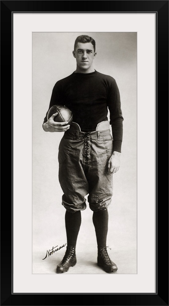 American football player. Photographed c1924.
