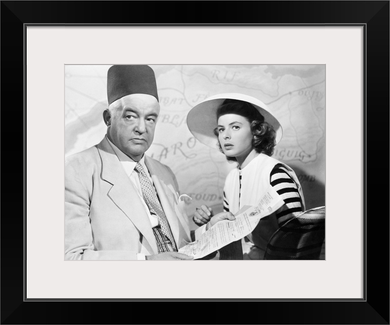 Sidney Greenstreet and Ingrid Bergman in 'Casablanca' directed by Michael Curtiz, 1942.