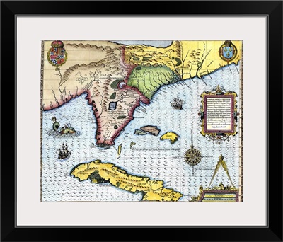Florida, Map, 1591