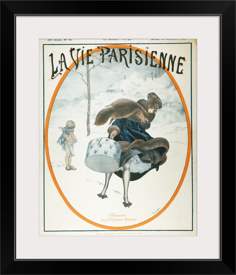Frimaire or the Chilled Cupid: cover of the French magazine La Vie Parisienne, November 1921.