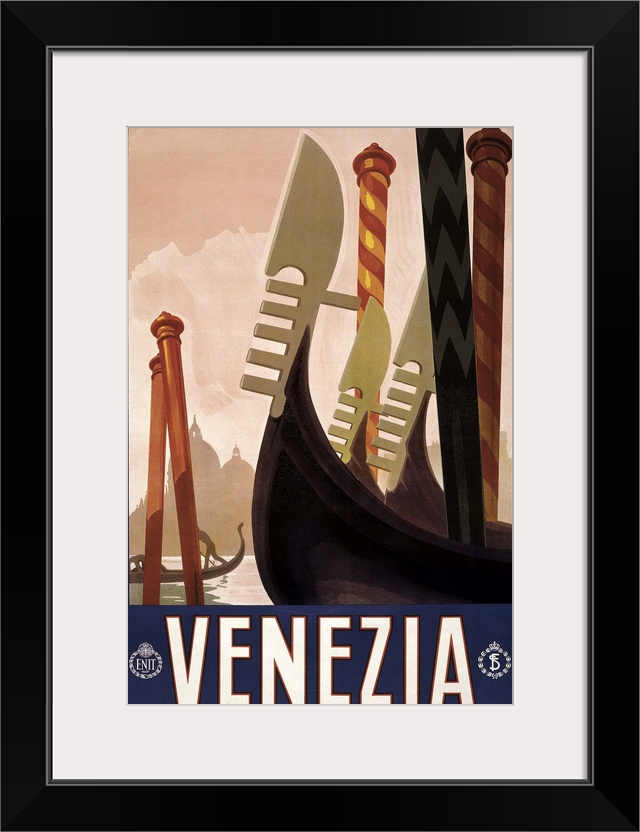 Poster promoting travel to Venice, Italy, from the 1920s.