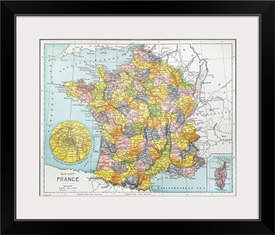 Map Of France, C.1900