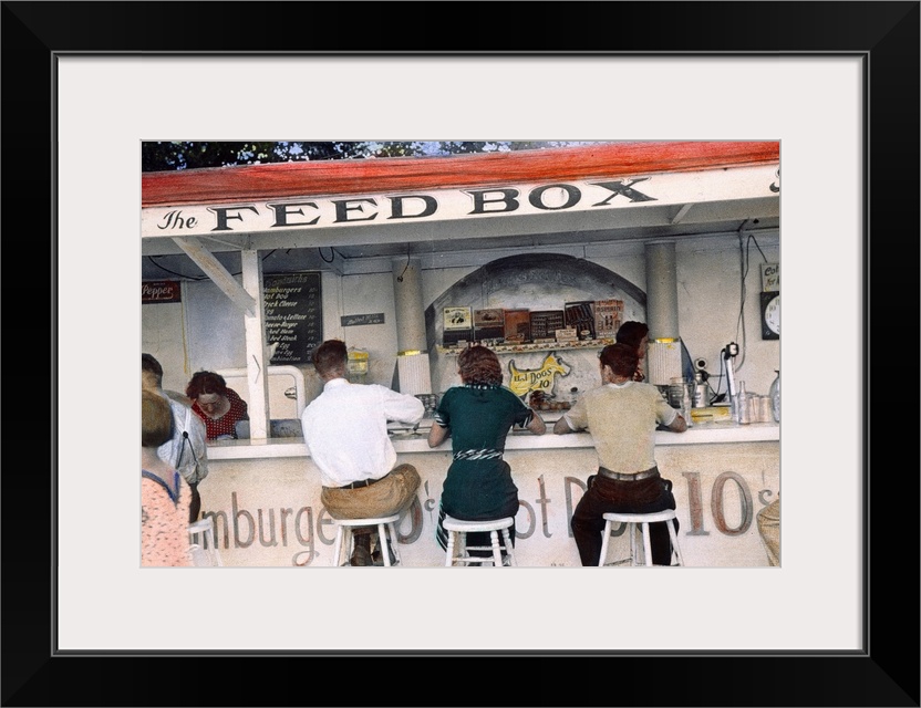 Ohio, Luncheonette, 1938. The Luncheonette At Buckeye Lake Amusement Park, Ohio. Oil Over A Photograph By Ben Shahn, 1938.