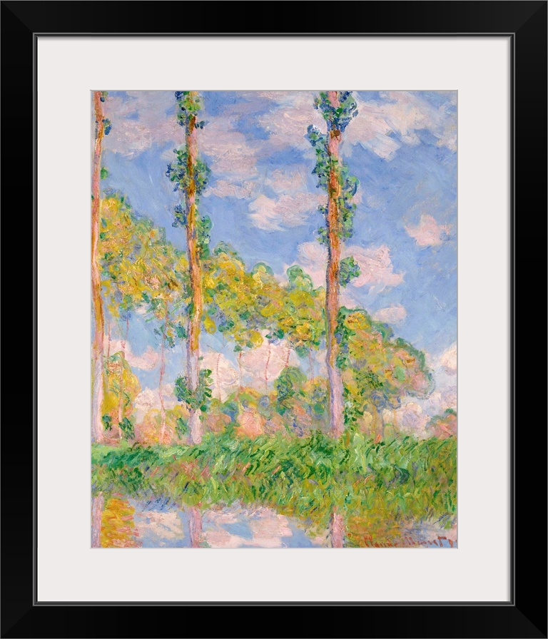 Monet, Poplars In the Sun. Oil On Canvas, Claude Monet, 1891.