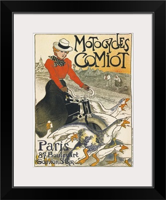 Poster for Comiot motorcycles in Paris, France, 1899