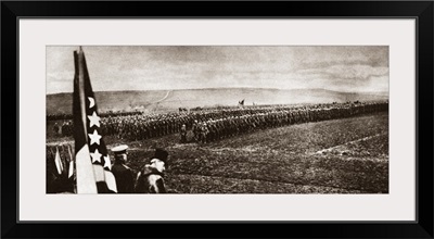 President Wilson and General Pershing review US Troops, Chaumont, France, 1919