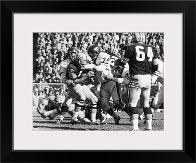 Quarterback Bart Starr of the Green Bay Packers against the Chicago Bears