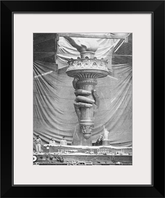 Statue Of Liberty, Paris, torch of the statue at the Monduit and Bechet workshop