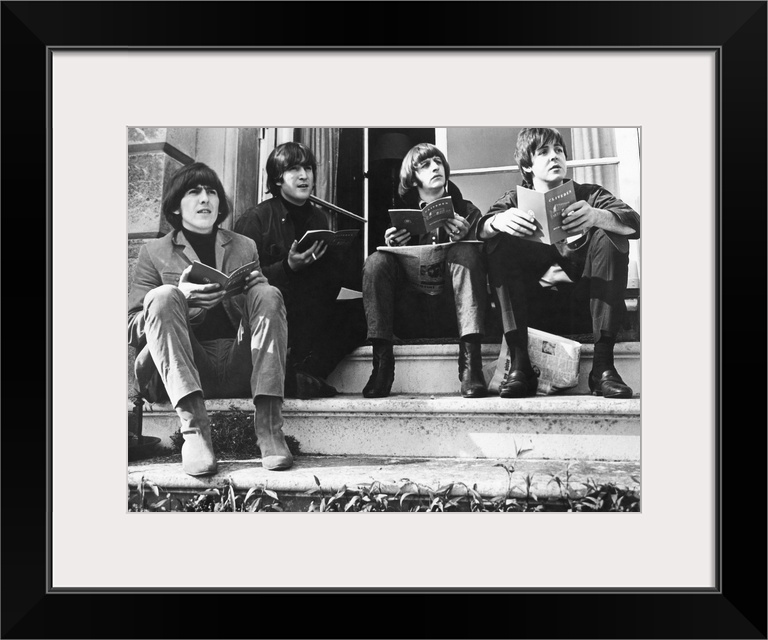 Left to right: George Harrison, John Lennon, Ringo Starr, and Paul McCartney. Photograph, 1965.