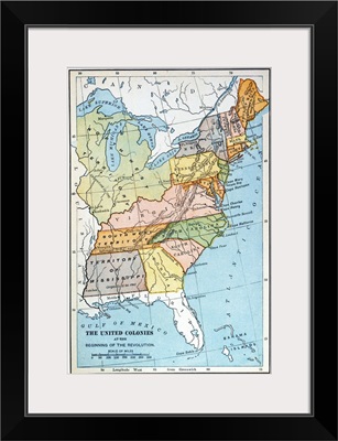 United States Map, c1791