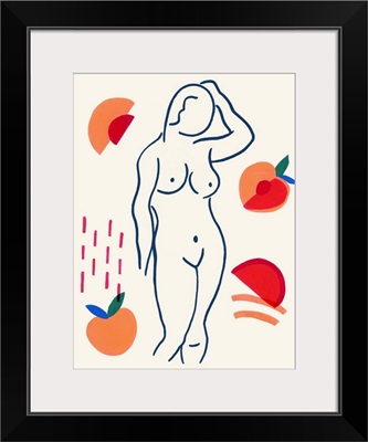 Woman and Peaches