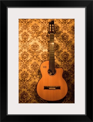A handmade acoustic guitar