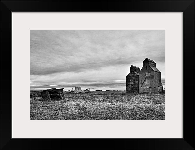 Disused industrial buildings in rural environment in Cavalier County USA