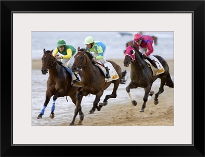 Horse racing on the beach, Sanlucar de Barrameda, Spain