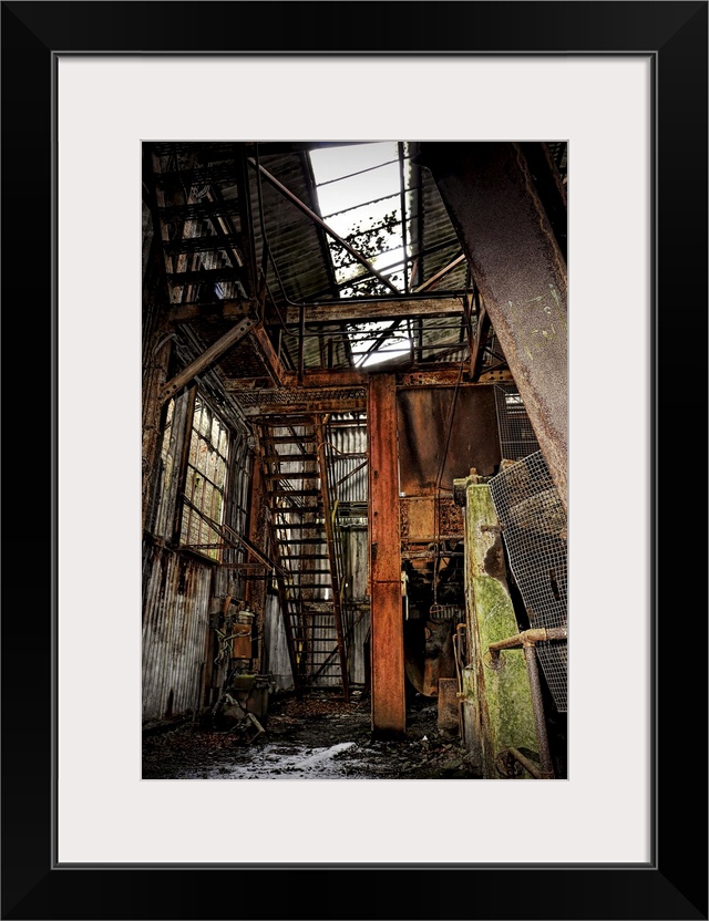 Interior of a derelict industrial building